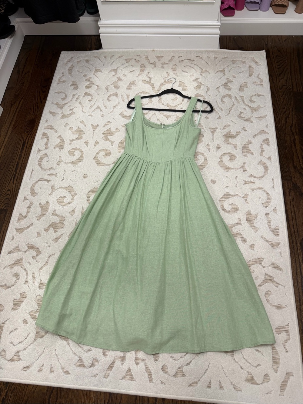 Christian Lacroix Mint Green Sleeveless Fit-and-Flare Dress